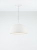 Nowoczesna lampa wisząca z żywicy półokrągły klosz biała minimalistyczna uniwersalna japandi Luces Exclusivas